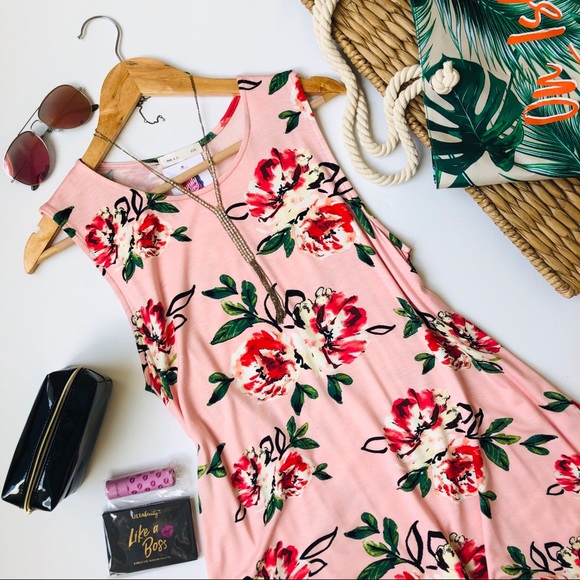 BUY 1, GET 1 FREE! floral print dress w/ pockets - Picture 3 of 6